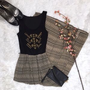 Studio Y Maxi Dress w/ Slits and Tank Sleeves SZ S